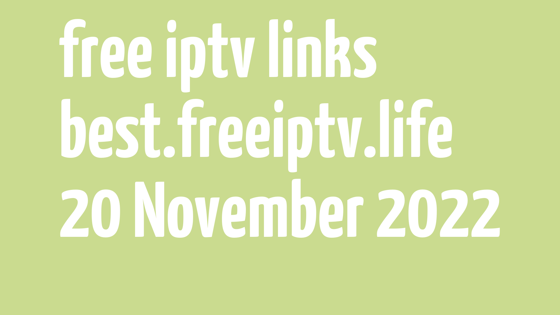 free iptv links 191122